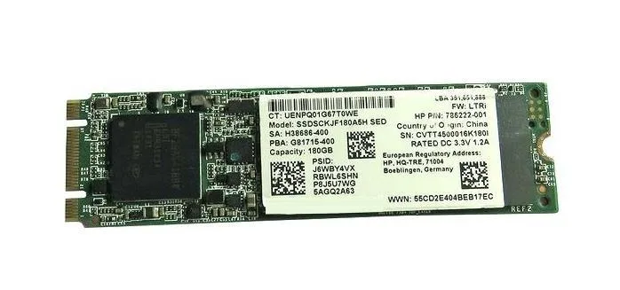 753730-001 - HP 180GB Multi-Level Cell SATA 6Gb/s M.2 2280 Solid State Drive for EliteBook Revolve 810 G2 Tablet
