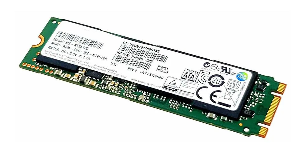 754950-002 - HP 512GB SATA 6GB/s PM851 TLC M.2 2280 Solid State Drive