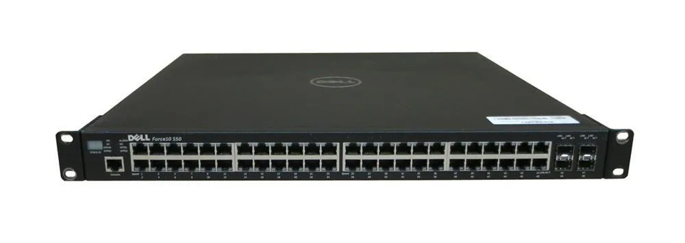 759-00056-03 - Dell Force10 S50-01-GE-48T-AC 48 x Ports 10/100/1000Base-T PoE 4 x Ports SFP Rack Mountable Layer 3 Managed Gigabit Ethernet Network Switch