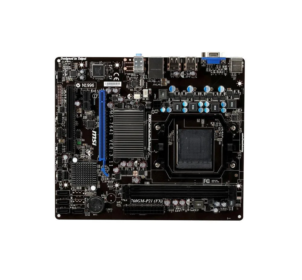 760GM-P21-FX - MSI Socket AM3+ AMD 760G + SB710 Chipset Support DDR3 2x DIMM 6x SATA 3.0Gb/s Micro-ATX Motherboard