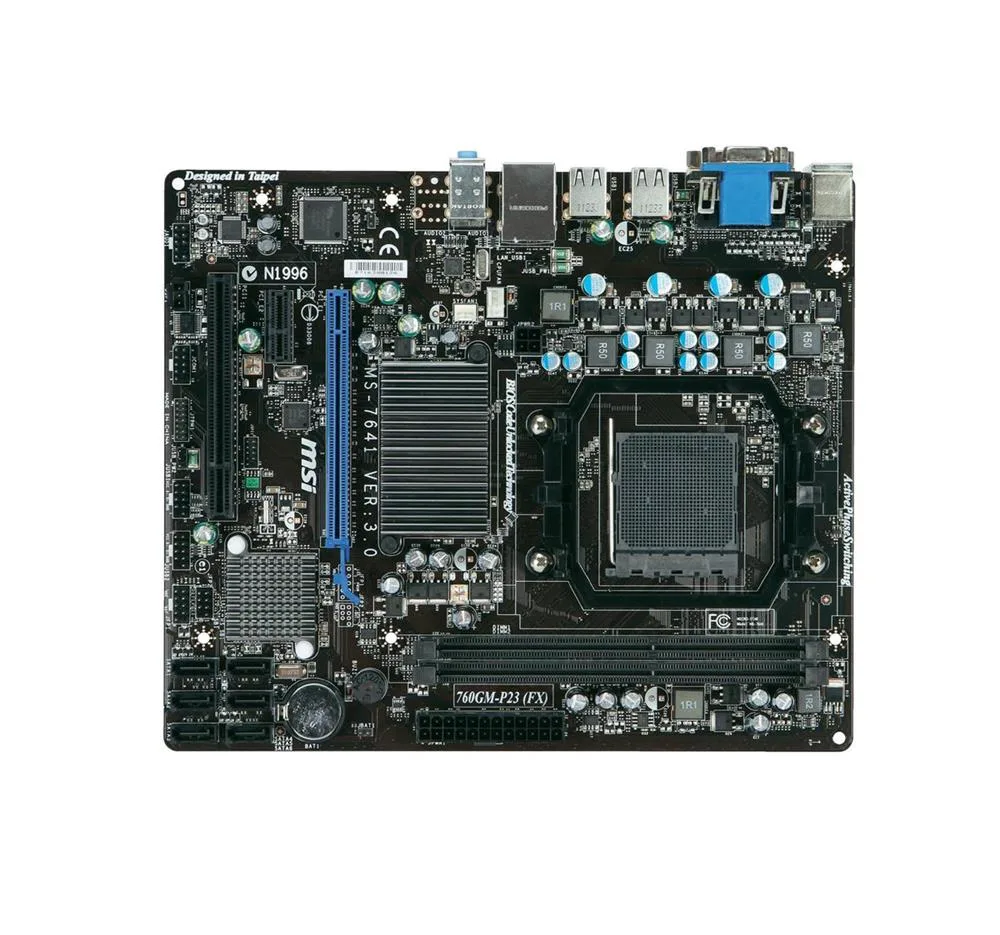 760GM-P23FX - MSI Socket AM3+ AMD 760G + SB710 Chipset Support DDR3 2x DIMM 6x SATA 3.0Gb/s Micro-ATX Motherboard
