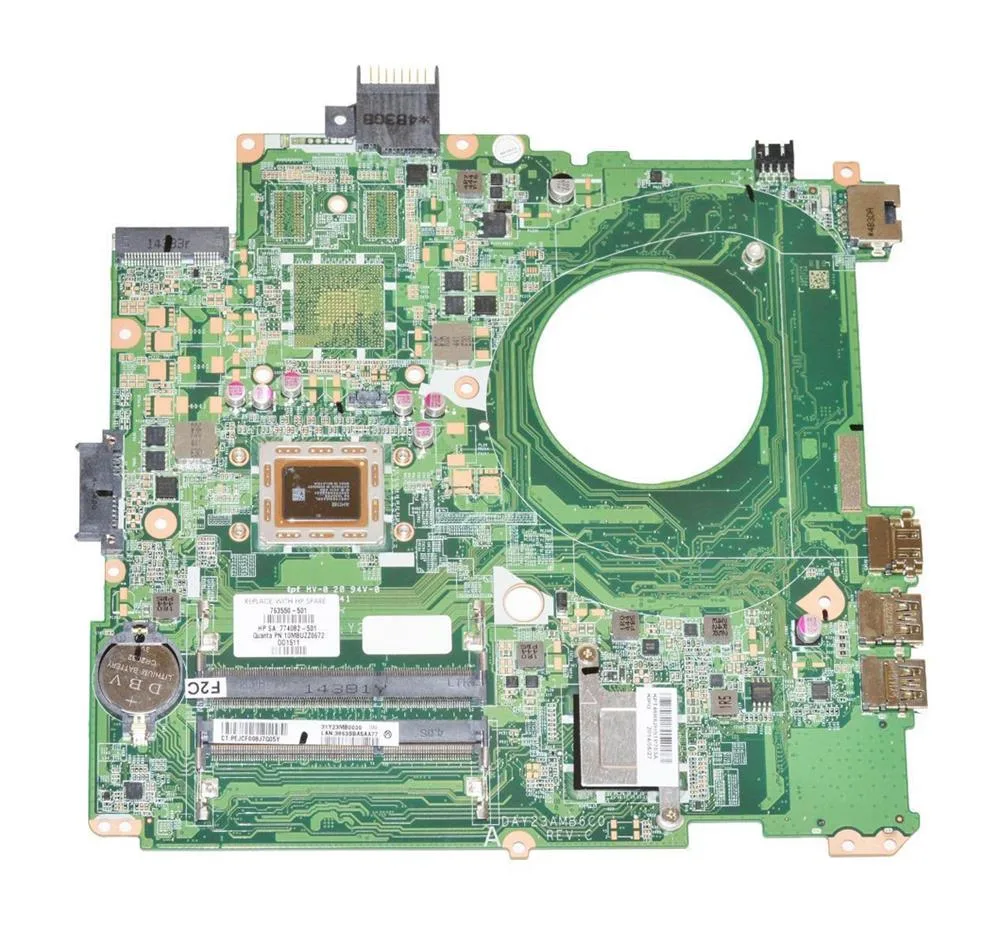 763550-501 - Hp System Board for Pavilion 14-V with AMD A10-5745m 2.1GHz Cpu.