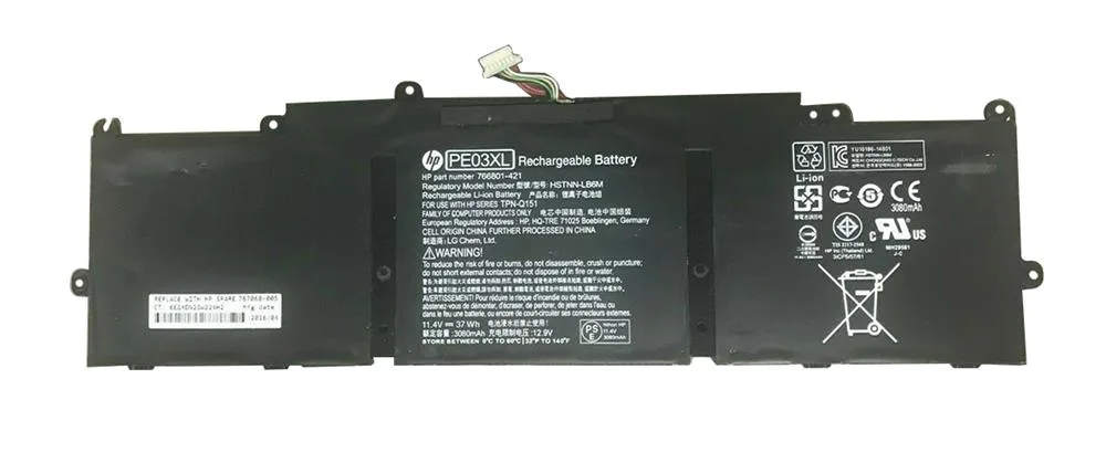 767068-005 - HP 3-Cell 36Wh 3.25Ah 11.4V Li-Ion Battery for Chromebook 11 G4/11 G3/11 G4 EE