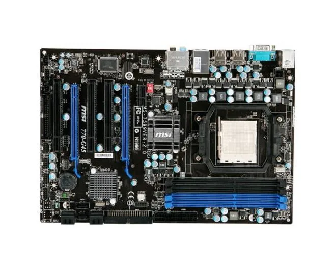 770-G45 - MSI Desktop Board AMD 770 HyperTransport Technology AM3 2600MHz HT 16GB DDR3 SDRAM DDR3-1333/PC3-10600, DDR3-1066/PC3-8500, DDR3-800/PC3-6400 CrossFire ATX