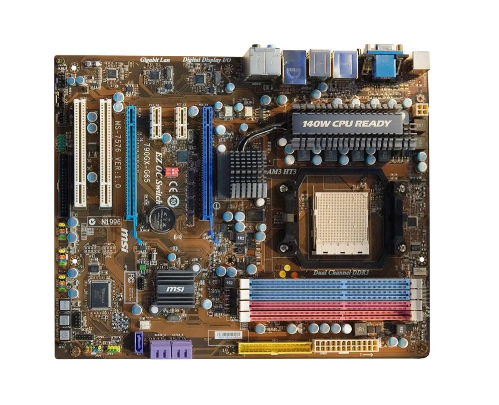 790GX-G65 - MSI Desktop Motherboard AMD Chipset ATX Socket AM3 PGA-941 2600MHz HT 16GB DDR3 SDRAM Ultra ATA/133 (ATA-7) Serial ATA/300 Yes 7.1