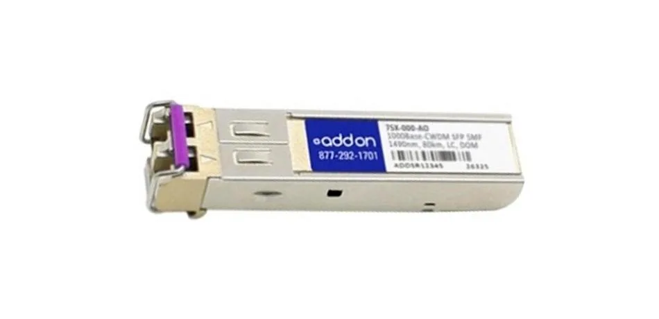 7SX000AO - Addonics 1Gbps 1000Base-CWDM Single-mode Fibre 80km 1490nm DOM LC Connector SFP Transceiver Module