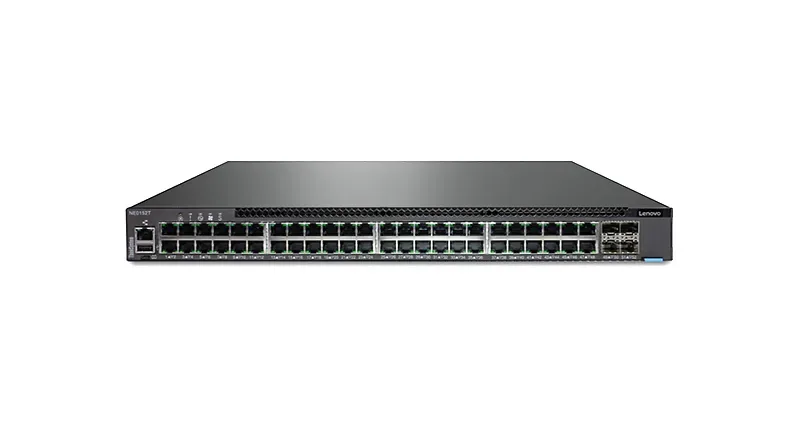 7Y810012WW - Lenovo ThinkSystem NE0152T RackSwitch (Front to Rear) 48x 1000Base-T with 4x SFP/SFP+ Manageable Layer 3 Modular Switch