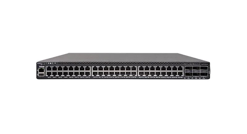 7Z330O11WW - Lenovo ThinkSystem NE1064TO RackSwitch (Rear to Front) 48x 1GBase-T with 6x QSFP28/QSFP+ Ethernet Switch