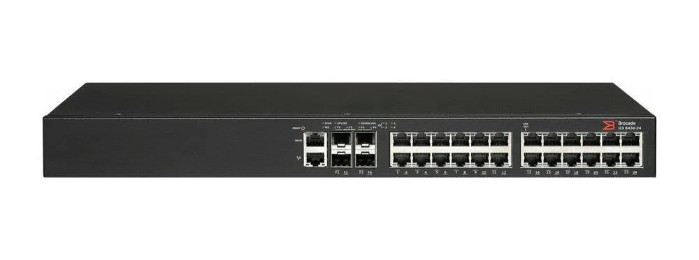 Brocade 80-1006000-07 ICX 6430-24 24 x Ports 1000Base-T + 4 x Ports SFP Layer 2 Managed Gigabit Ethernet Switch