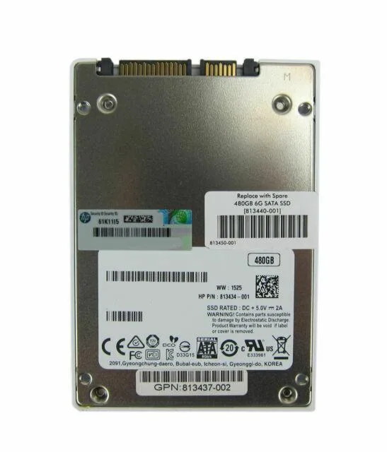 813434-001 - HP 480GB SATA 6Gb/s 2.5-inch Solid State Drive