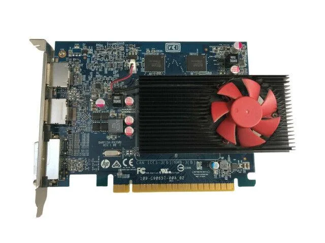 823963-001 - HP AMD R9 350 Barfish FH 2GB GDDR5 128-Bit DVI / VGA PCI Express 3.0 x16 Graphics Card