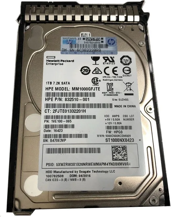 832510-001 - HP 1TB 7200RPM SATA 6Gb/s 2.5-inch Hard Drive