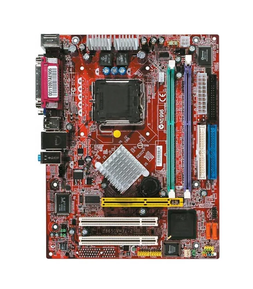 865GVM3-V - MSI Desktop Board Pentium 4 (Extreme Edition), Pentium 4 Intel 865GV LGA775 Socket 2GB DDR SDRAM 400 MHz, 333 MHz, 266 MHz ┬╡ATX