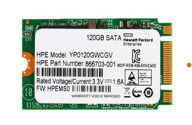 866703-001 - HP 120Gb SATA 6Gb/s M.2 2242 Solid State Drive