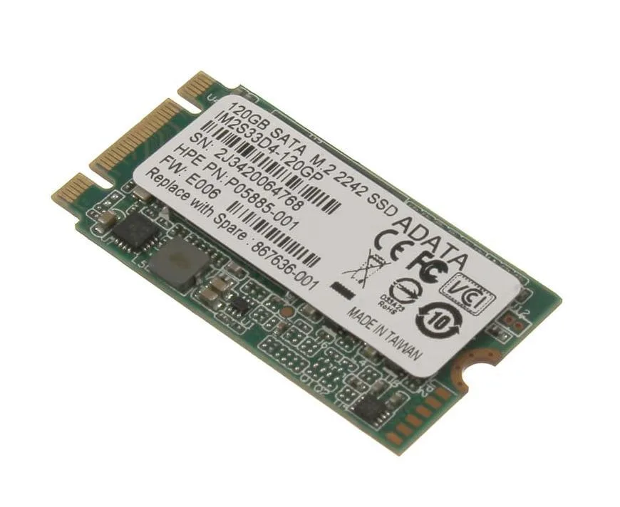 867636-001 - HP 120GB Multi-Level Cell SATA 6Gb/s M.2 2242 Solid State Drive
