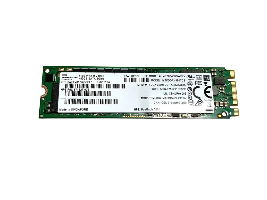 875851-001 - HP 480GB Multi-Level Cell SATA 6Gb/s M.2 2280 Solid State Drive for Apollo 6500 Gen10 System