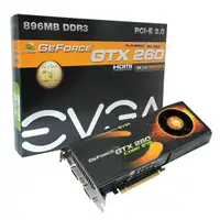 896-P3-1252-R1 - EVGA GeForce GTX 260 Core 216 896MB 448-Bit DDR3 PCI Express 2.0 x16 Dual DVI/ HDMI HDTV Video Graphics Card