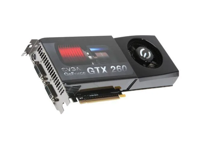 896-P3-1257-TX - EVGA GeForce GTX 260 Core 216-55nm SuperClocked 896MB DDR3 PCI Express Dual DVI Video Graphics Card