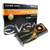 896-P3-1266-BR - EVGA GeForce GTX 260 FTW Edition 896MB 448-Bit GDDR3 PCI Express 2.0 Video Graphics Card