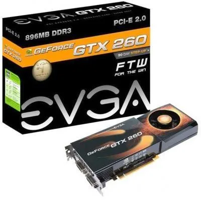 896-P3-1266-R1 - EVGA GeForce GTX 260 FTW Edition 896MB GDDR3 448-Bit PCI Express 2.0 Video Graphics Card