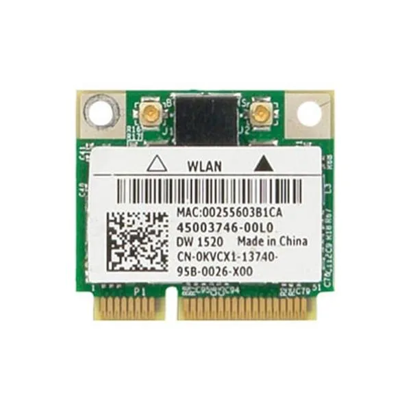 8RPJ3 - Dell Wireless 1520 (11agn) WLAN Half-Height mini-Card foDell Inspiron / Latitude / Studio Laptops / Alienware / OptiPlex / Precision Mobil