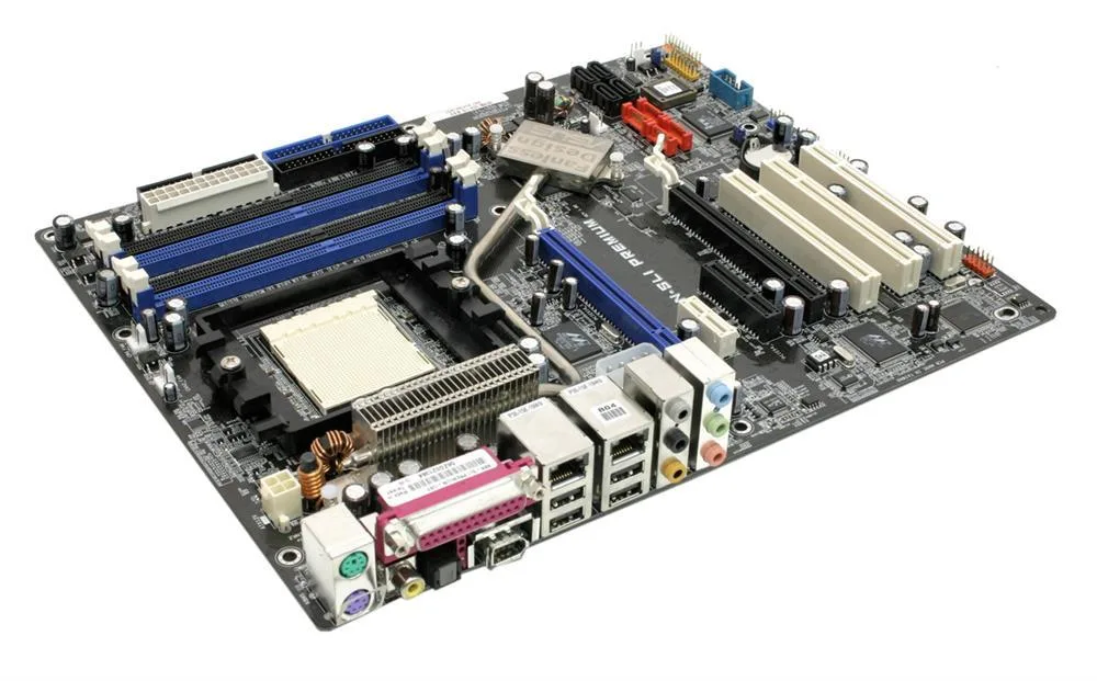 90-M9L0PF-G0EAYZ - ASUSTeK A8N-SLI Premium Desktop Board Athlon 64, Athlon 64 FX, Athlon 64 X2 Dual-Core nVIDIA nForce4 SLI Socket 939 4GB DDR SDRAM 400 MHz, 333 MHz, 266 MHz ATX