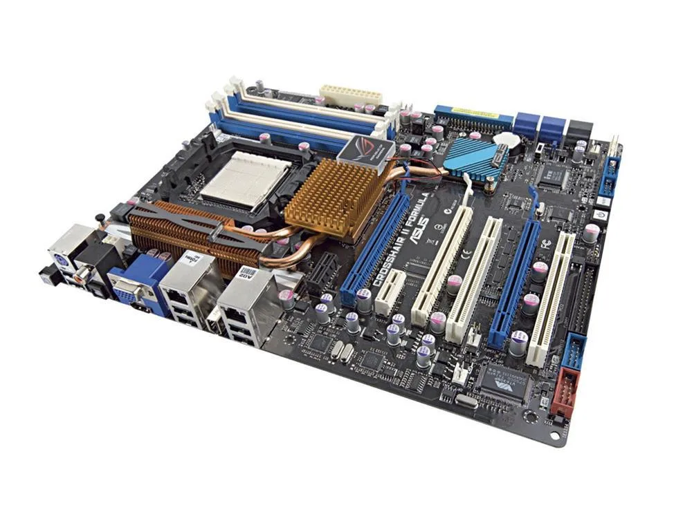 90-MIB3V0-G0AAY10Z - ASUS Republic of Gamers Crosshair II Formula Desktop Board nVIDIA nForce 780a SLI HyperTransport Technology Socket AM2+ 2600MHz, 1000MHz, 800MHz HT 8GB DDR2 SDRAM DDR2-1066/PC2-8500, DDR2-800/PC2-6400, DDR2-667/PC2-5300 SLI ATX