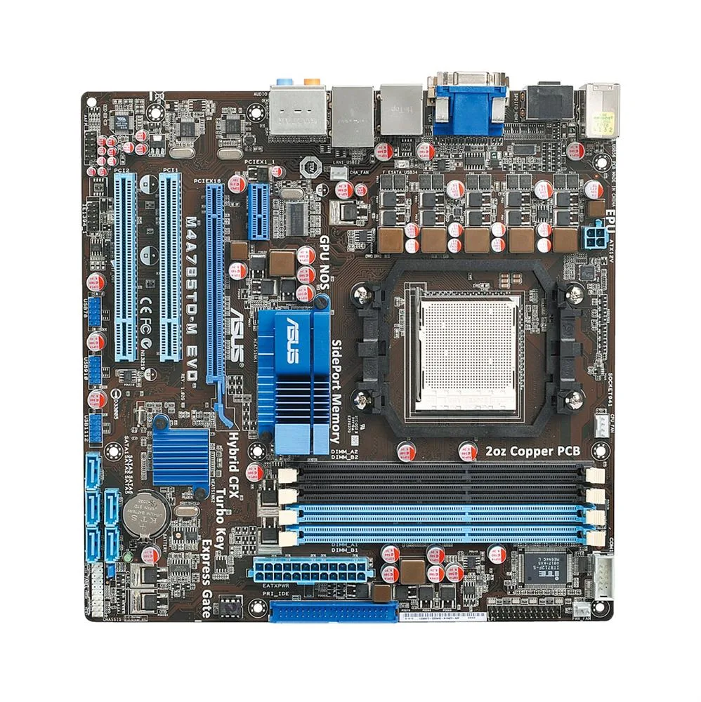90-MIBAD0-G0EAY00Z - ASUS M4A785TD-M EVO Desktop Board AMD 785G HyperTransport Technology AM3 2600MHz HT 16GB DDR3 SDRAM DDR3-1333/PC3-10600, DDR3-1066/PC3-8500 CrossFireX Micro ATX