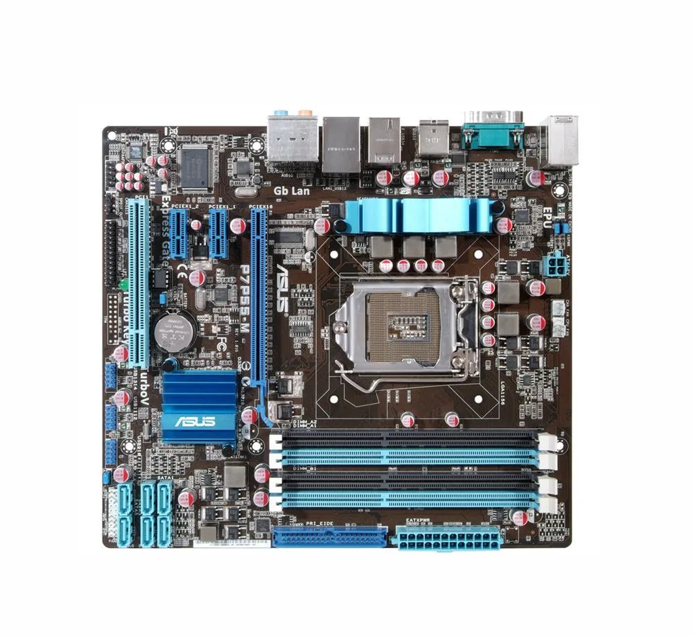 90-MIBAW1-G0EAY0K - ASUS P7P55-M Desktop Board Intel P55 Express Socket 1156 16GB DDR3 SDRAM DDR3-1333/PC3-10600, DDR3-1066/PC3-8500 Micro ATX