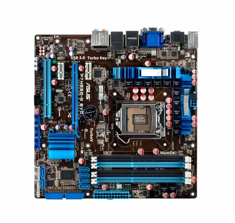 90-MIBBA0-G0EAY0KZ - ASUS P7H55D-M EVO Desktop Board Intel Enhanced SpeedStep Technology Socket 1156 16GB DDR3 SDRAM DDR3-1333/PC3-10600, DDR3-1066/PC3-8500 Micro ATX