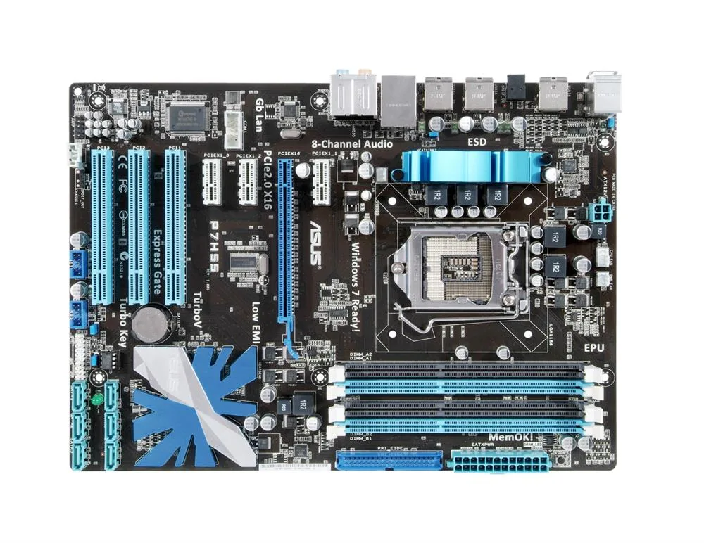 90-MIBCR0-G0EAY00Z - ASUS P7H55 Desktop Board Intel H55 Express Enhanced SpeedStep Technology Socket H 16GB DDR3 SDRAM DDR3-2000/PC3-16000, DDR3-1600/PC3-12800, DDR3-1333/PC3-10600 ATX