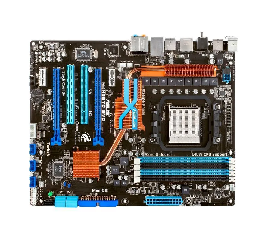 90-MIBCS0-G0EAY0WZ - ASUS M4N98TD EVO Desktop Board AMD Chipset ATX AM3 2600MHz HT 16GB DDR3 SDRAM Ultra ATA/133 (ATA-7) Serial ATA/300 Yes 7.1