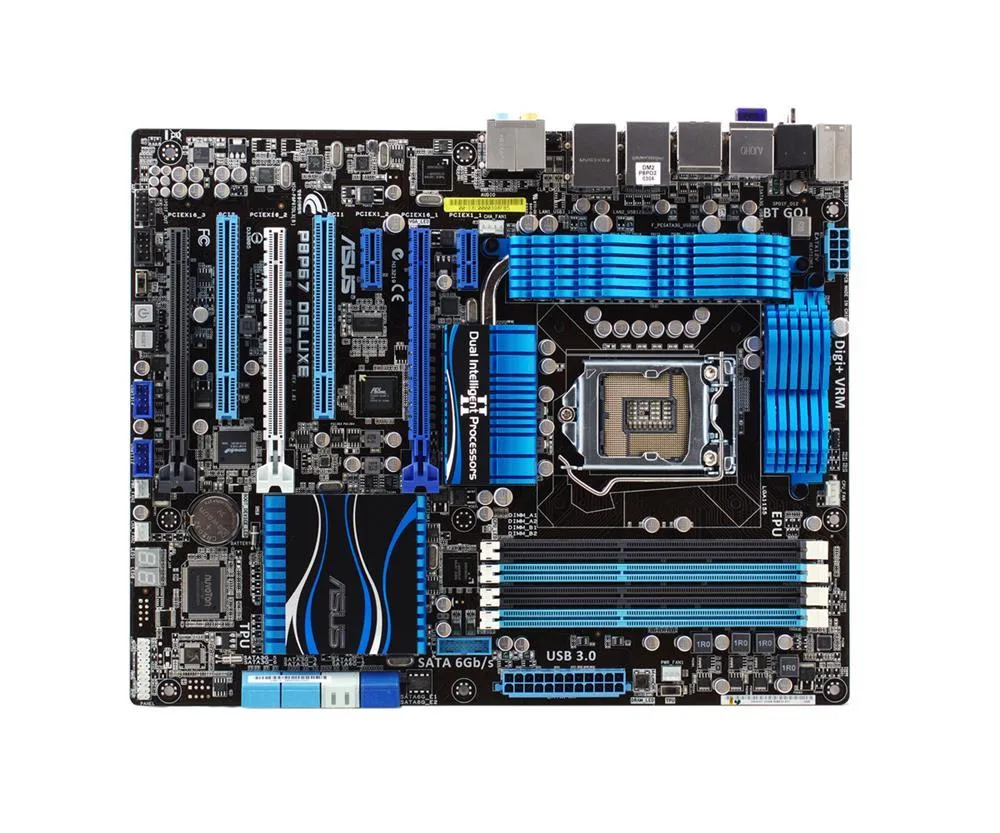 90-MIBE20-G0EAY0KZ - ASUS P8P67 DELUXE Desktop Motherboard Intel Chipset ATX Socket H2 LGA-1155 32GB DDR3 SDRAM Serial ATA/300, Serial ATA/600 Yes 7.1