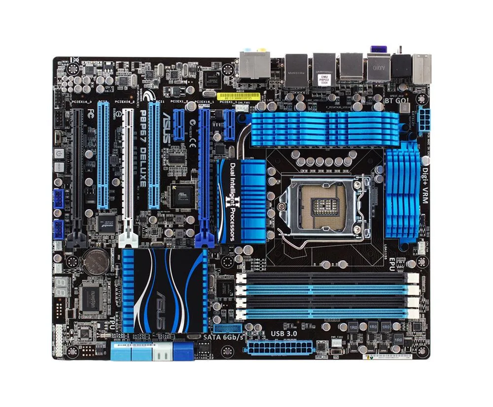 90-MIBE2A-G0AAY0KZ - Asus P8P67 DELUXE Desktop Motherboard Intel Socket H2 LGA-1155 ATX 1 x Processor Support 32GB DDR3 SDRAM Maximum RAM CrossFireX, SLI Support Serial ATA/300, Serial ATA/600 Yes Controller No 2 x PCIe x16 Slot 2 x USB 3.0 Port