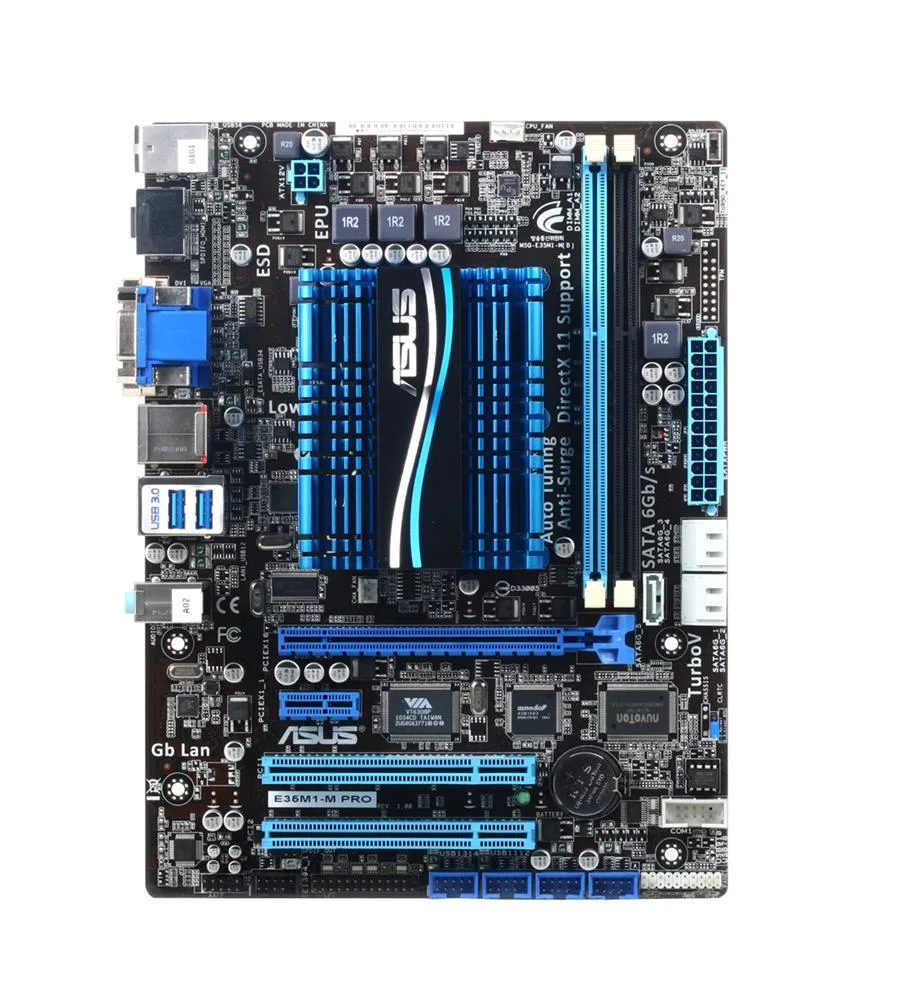 90-MIBEP0-G0EAY0DZ - ASUS E35M1-M PRO Desktop Motherboard AMD Zacate E350 1.6GHz Integrated Processor Micro ATX 1 x Processor Support 8GB DDR3 SDRAM Maximum RAM Serial ATA/600 Yes 1 x PCIe x16 Slot 2 x USB 3.0 Port Yes