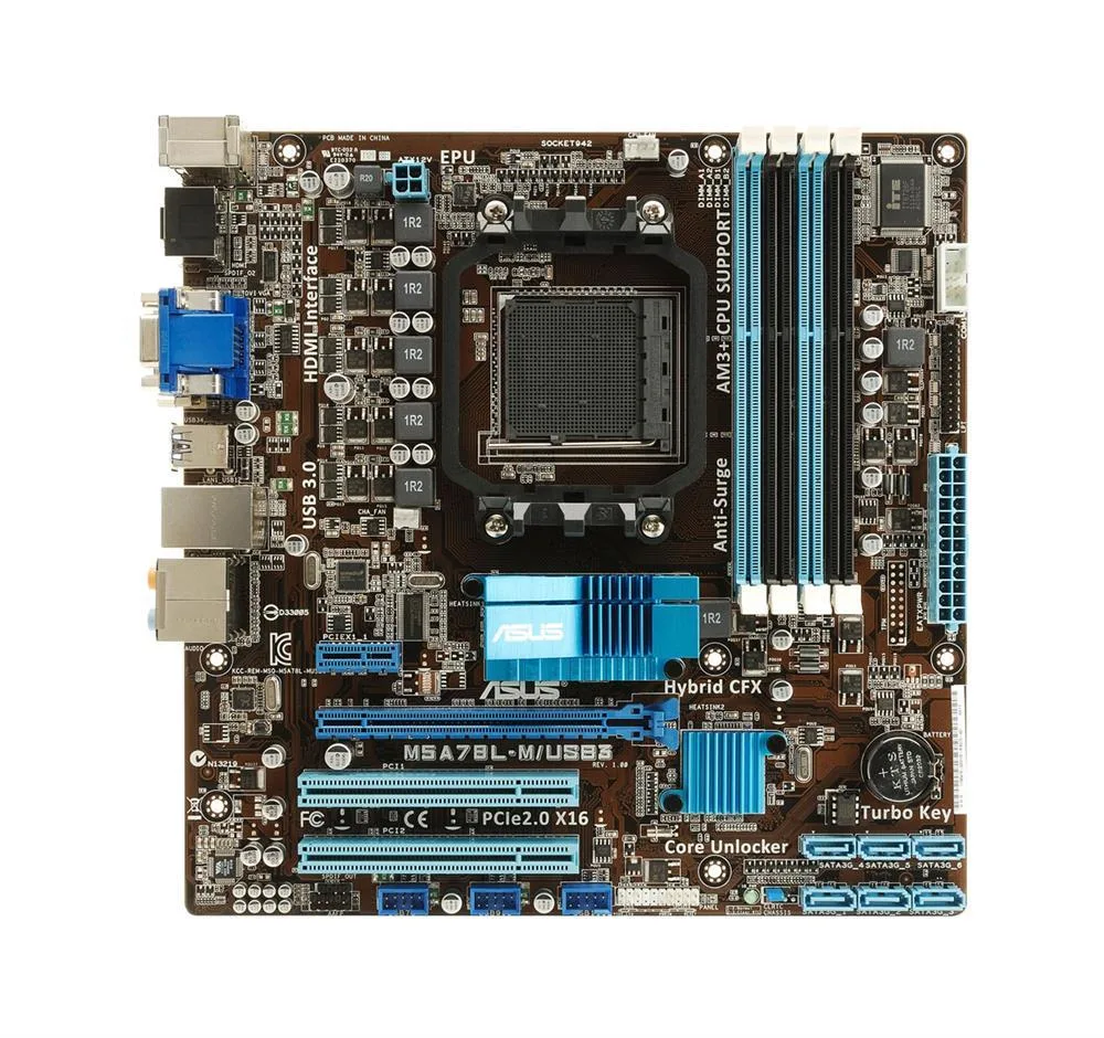 90-MIBGD0-G0EAY00Z - Asus M5A78L-M LE Desktop Motherboard AMD Socket AM3+ Micro ATX 1 x Processor Support 8GB DDR3 SDRAM Maximum RAM CrossFireX Support Serial ATA/300 Yes Controller Yes 1 x PCIe x16 Slot