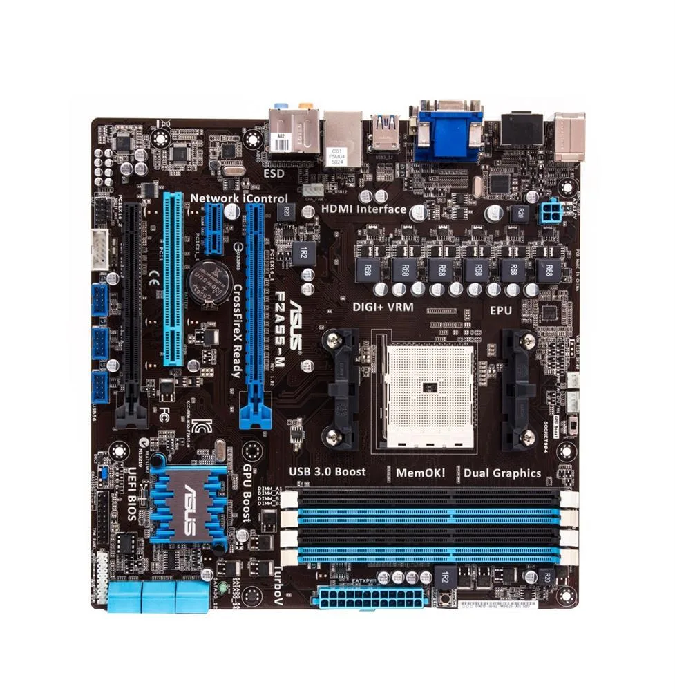 90-MIBJR0-G0EAY0VZ - Asus F2A55-M Desktop Motherboard AMD A55 Chipset Socket FM2