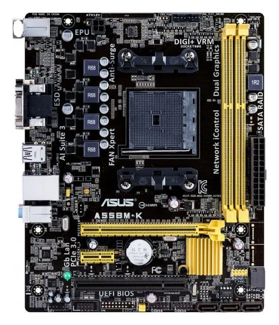 90MB0I20-M0EAY0 - Asus A55BM-K Desktop Motherboard AMD A55 Chipset Socket FM2+