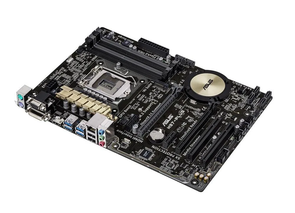 90MB0IN0-M0EAY0 - Asus H97-PLUS Desktop Motherboard Intel H97 Express Chipset Socket H3 LGA-1150