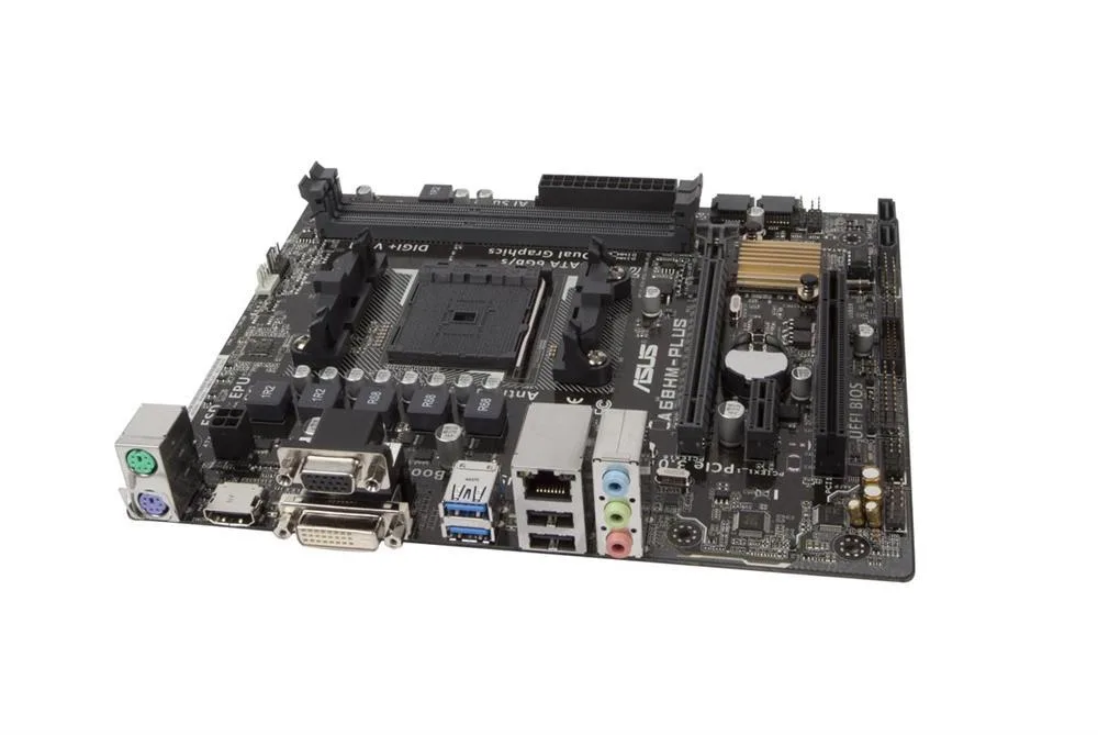 90MB0L40-M0EAY0 - Asus A68HM-PLUS Desktop Motherboard AMD A68 Chipset Socket FM2+