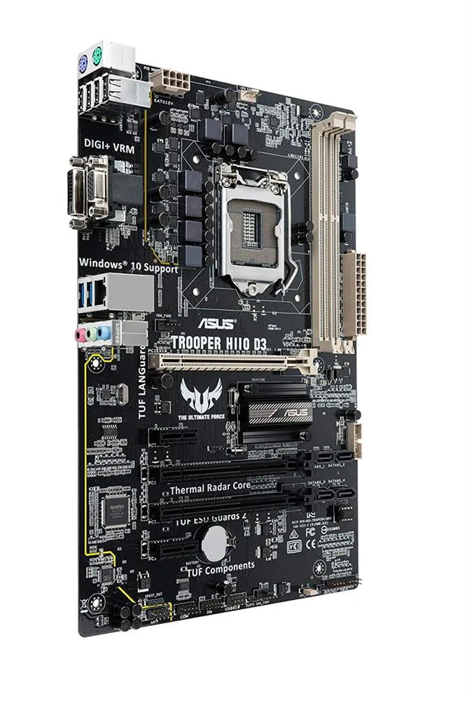 90MB0NT0-M0EAY0 - Asus TROOPER H110 D3 Desktop Motherboard Intel H110 Chipset Socket H4 LGA-1151