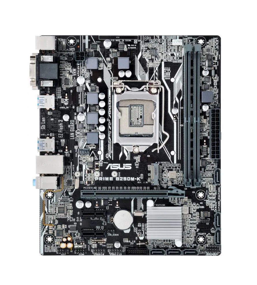 90MB0T10-M0EAY0 - Asus PRIME B250M-K Desktop Motherboard Intel B250 Chipset Socket H4 LGA-1151