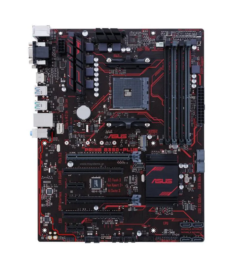 90MB0TG0-M0EAY0 - Asus Prime B350-PLUS Desktop Motherboard AMD B350 Chipset Socket AM4