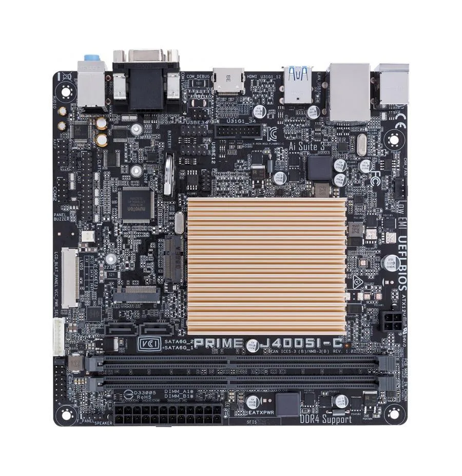 90MB0W90-M0AAY0 - Asus Prime J4005I-C Desktop Motherboard Intel Chipset Intel Celeron J4005 Dual-core (2 Core) 2GHz