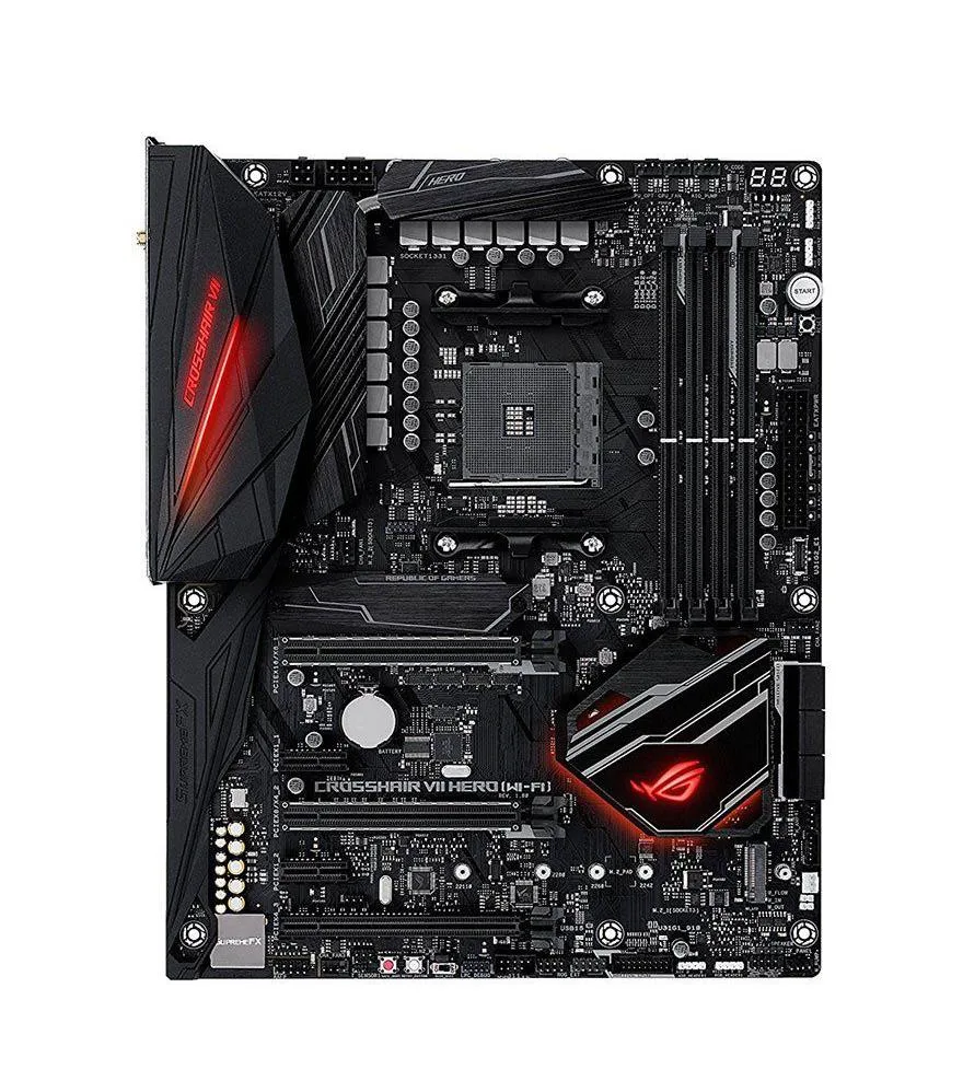 90MB0XF0-M0EAY0 - ASUS ROG CROSSHAIR VII HERO (WI-FI) Desktop Motherboard AMD X470 Chipset Socket AM4