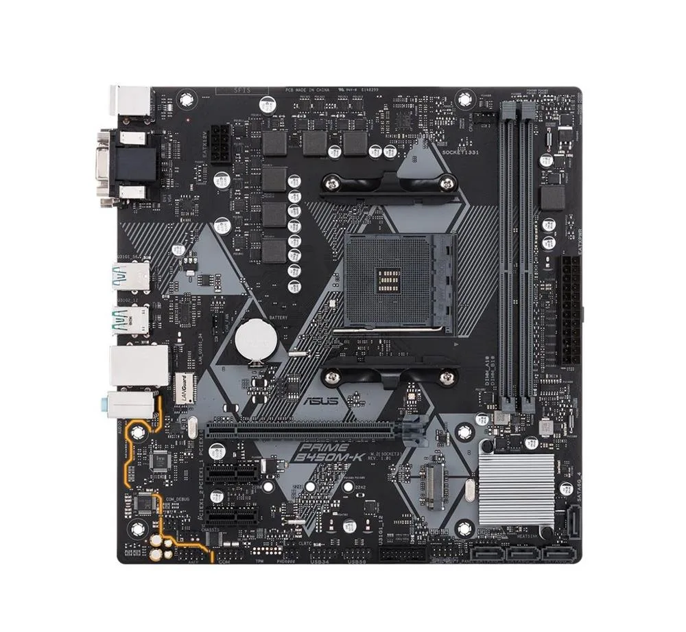 90MB0YP0-M0EAY0 - Asus Prime B450M-K Desktop Motherboard AMD B450 Chipset Socket AM4