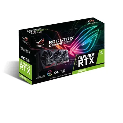 90YV0CC1-M0NM00 - ASUS ROG Strix ROG-STRIX-RTX2080TI-A11G-GAMING GeForce RTX 2080 Ti Graphic Card 11GB GDDR6 PCI Express 3.0 Triple Slot Space Required