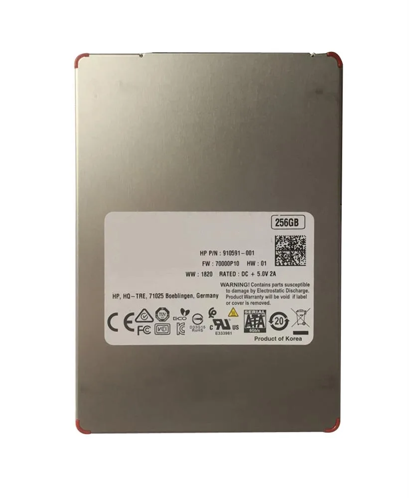 910591-001 - HP 256GB SATA3 2.5-inch Solid State Drive