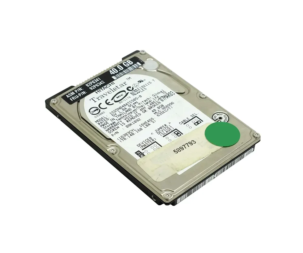92P6342 - IBM Lenovo 40GB 5400RPM ATA-100 8MB Cache 2.5-inch Hard Drive