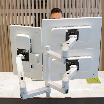 98-130-216 - Ergotron LX Arm, Extension and Collar Kit - White